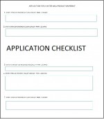 Application Checklist